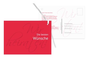 Hochzeit Ballonkarte Liebesbrief
