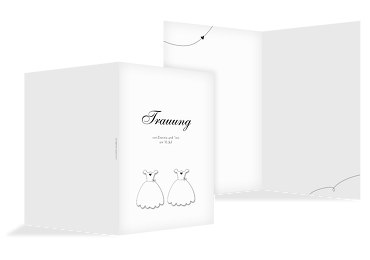 Hochzeit Kirchenheft Umschlag dresses