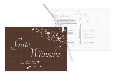 Hochzeit Ballonkarte romantic flower