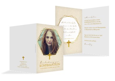 Konfirmation Einladung Goldrausch
