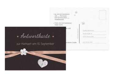 Hochzeit Antwortkarte sanfte Blüte