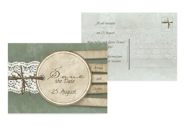 Save-the-Date Vintage Lace