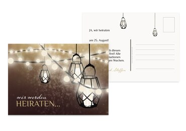 Save-the-Date Vintage Laterne