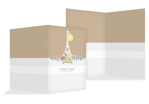 Kirchenheft Umschlag Paris Trauerbeige 148x210mm