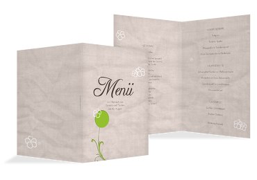 Hochzeit Menükarte Fantasyflower