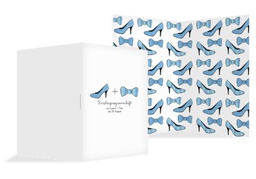 Kirchenheft Umschlag High Heel und Fliege