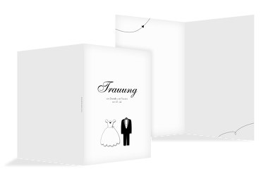 Hochzeit Kirchenheft Umschlag dress and suit