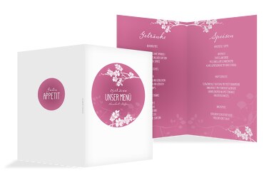 Hochzeit Menükarte Cherry Blossom