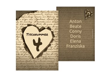 Tischnummer Herzensgedicht