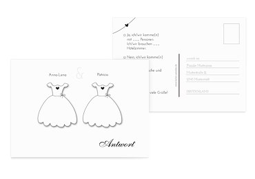 Hochzeit Antwortkarte dresses