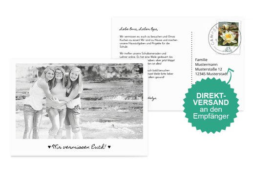 Fotopostkarte Foto für Dich weiß 148x105mm