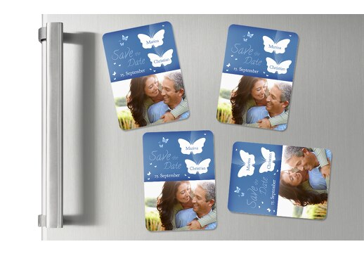 Magnet Traumpaar KräftigHellMarineblau 55x77mm