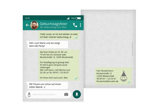 Geburtstagseinladung Chat Grau 105x148mm
