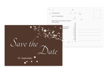 Hochzeit Save the Date romantic flower