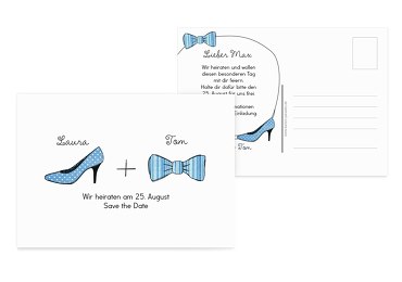 Save the Date High Heel und Fliege