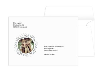 Kommunion Umschlag Kranz