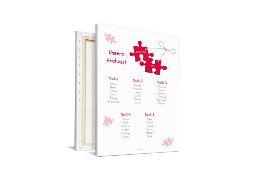 Sitzplan Puzzleteile Rot 400x600mm