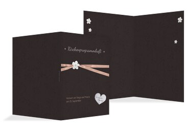 Hochzeit Kirchenheft Umschlag sanfte Blüte