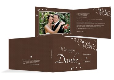Hochzeit Dankeskarte romantic flower