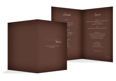 Hochzeit Menükarte ewige Verbindung