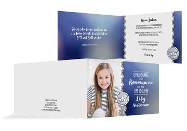 Kommunion Einladung Schiffahrt