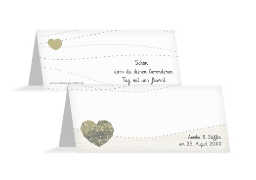 Hochzeit Tischkarte Sternenbild Matschgruen 100x44mm