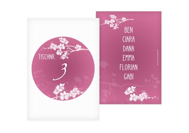 Tischnummer Cherry Blossom