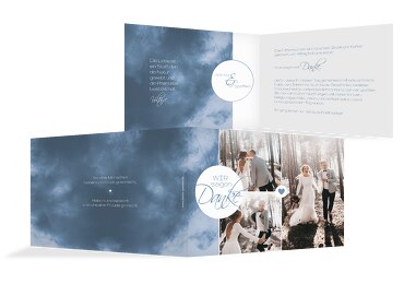 Hochzeit Dankeskarte Sanft