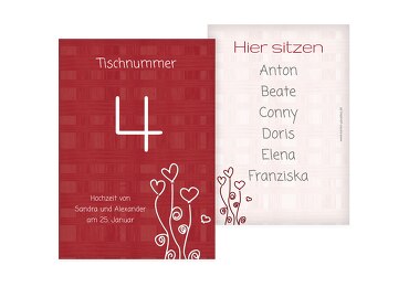 Tischnummer Liebestraum