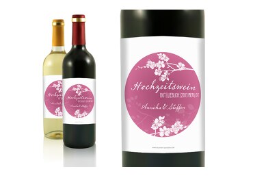 Flaschenetikett Cherry Blossom