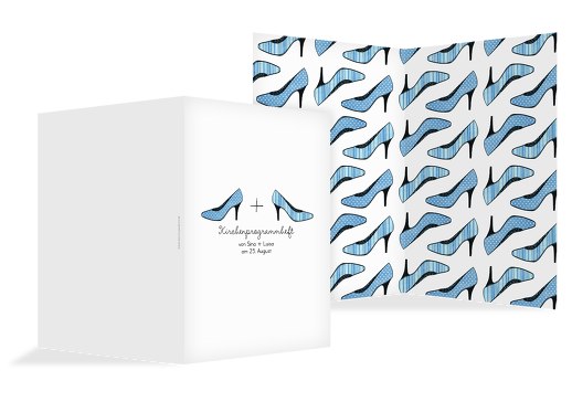 Kirchenheft Umschlag High Heels HellBlau 148x210mm