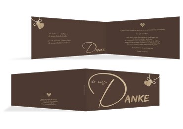 Hochzeit Dankeskarte 2 natürlich Ja