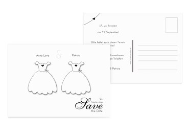 Hochzeit Save-the-Date dresses