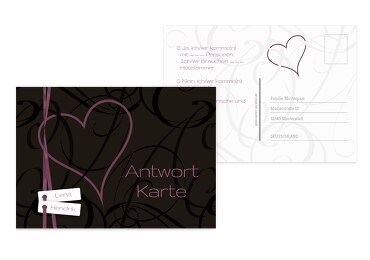 Hochzeit Antwortkarte Band
