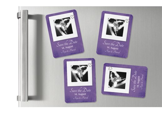 Magnet glamour heart LilaFlieder 55x77mm