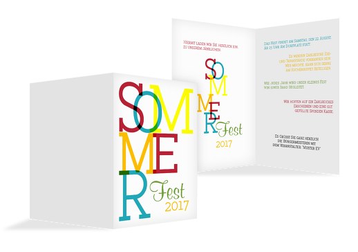 Einladung Sommerfest Sommer Rot 105x148mm