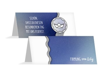 Firmung Tischkarte Schiffahrt