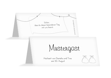 Hochzeit Tischkarte dresses