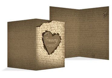 Hochzeit Kirchenheft Umschlag Herzensgedicht