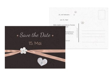 Hochzeit Save-the-Date sanfte Blüte