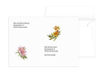 Umschlag Blumendeko