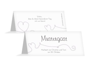 Hochzeit Tischkarte ewiges Band