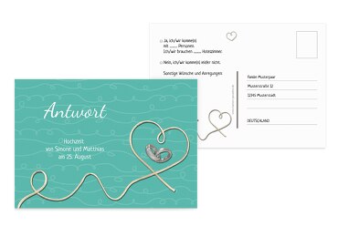 Hochzeit Antwortkarte erfüllte Liebe