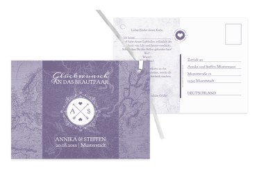 Ballonkarte Hochzeitspass