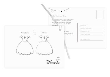 Hochzeit Ballonkarte dresses