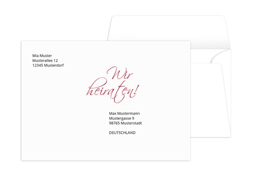 Umschlag Liebesbrief Rot 161x114mm