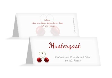 Hochzeit Tischkarte Kirsche