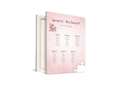 Sitzplan Puzzle PastellHellRot 400x600mm