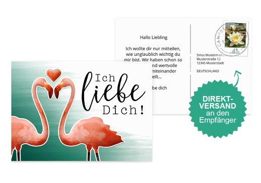 Spruchkare Flamingo Weiß 148x105mm