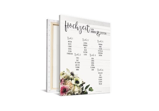 Sitzplan Bouquet Lilarosa 400x600mm